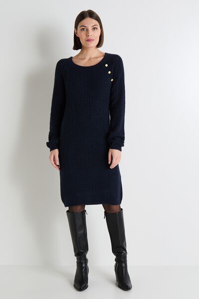 Robe pull col rond femme