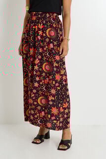Jupe longue fluide imprimée femme