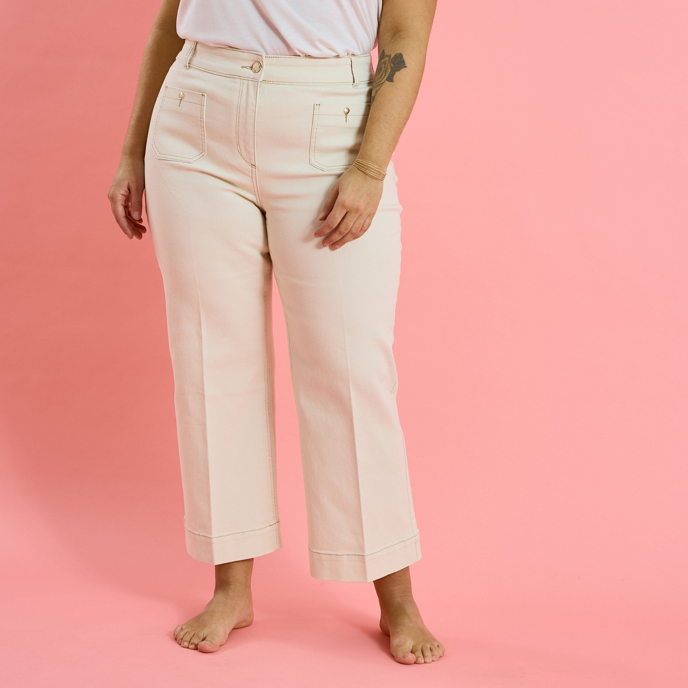 Jean flare raccourci NAPOLI RF02 femme