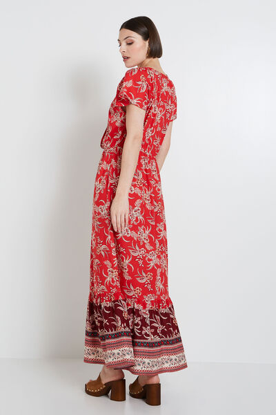 Robe longue imprimée femme
