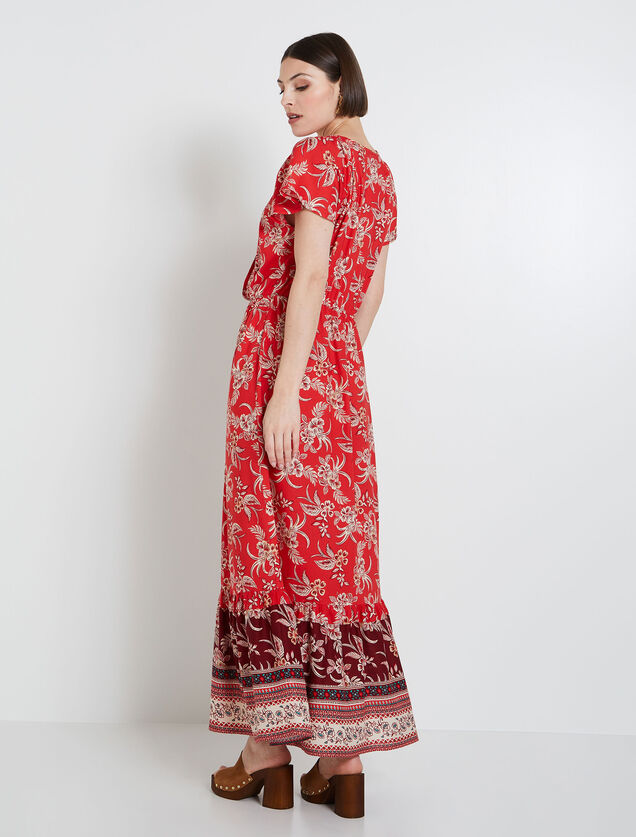 Robe longue imprimée femme
