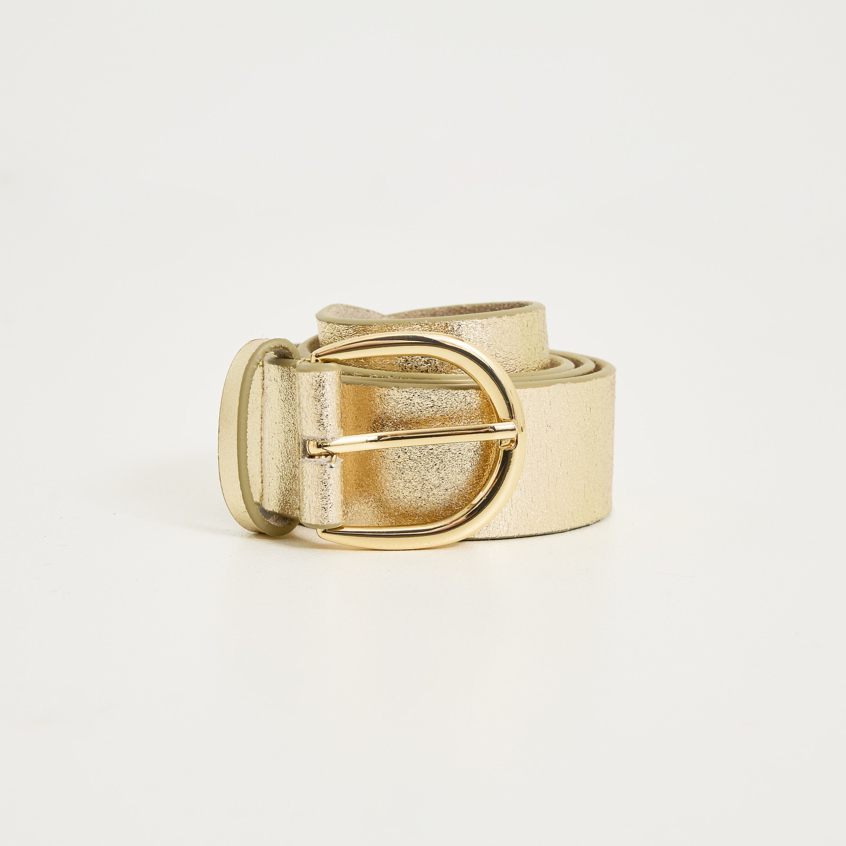 Ceinture cro&ucirc;te de cuir iris&eacute;e femme