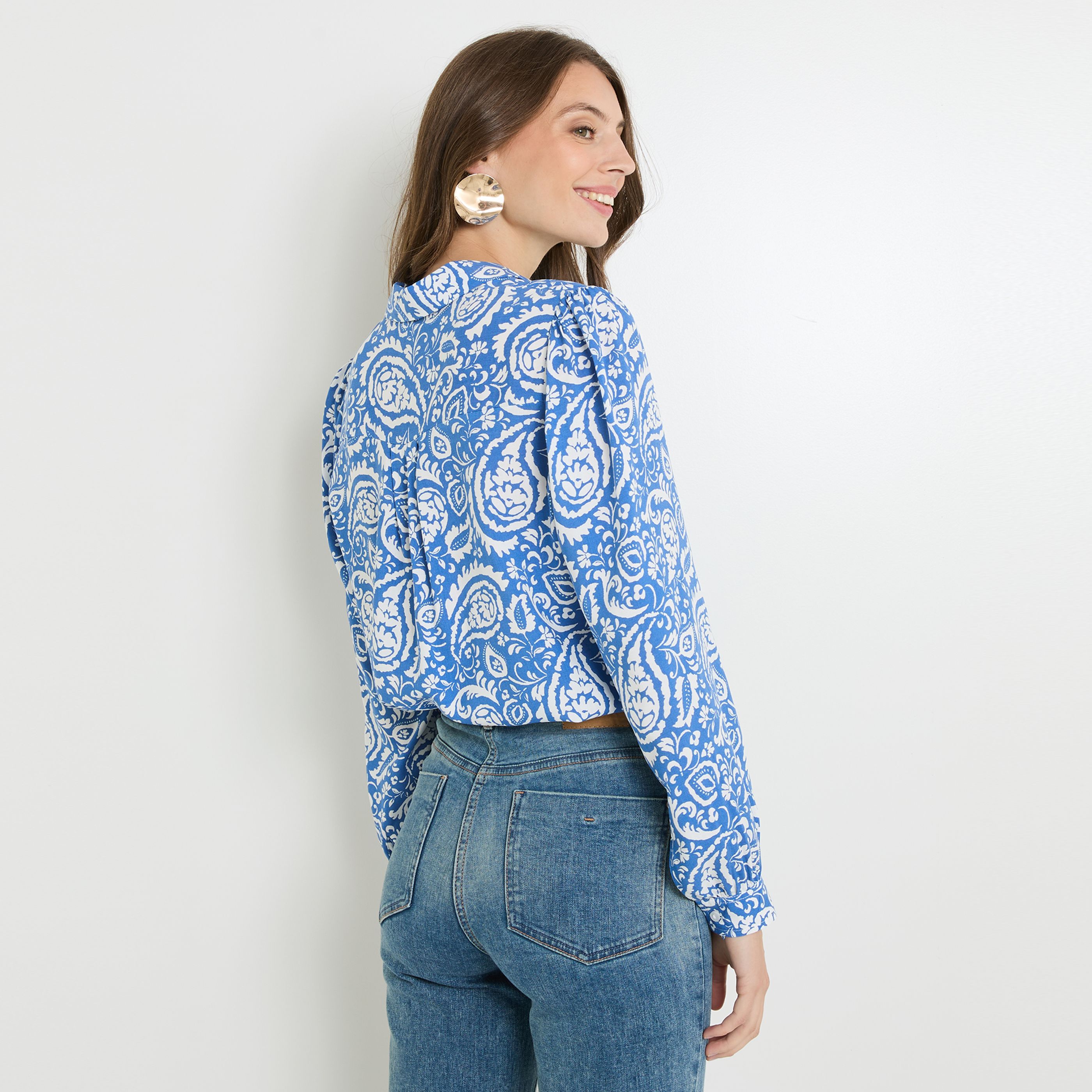 Chemise imprim&eacute;e femme