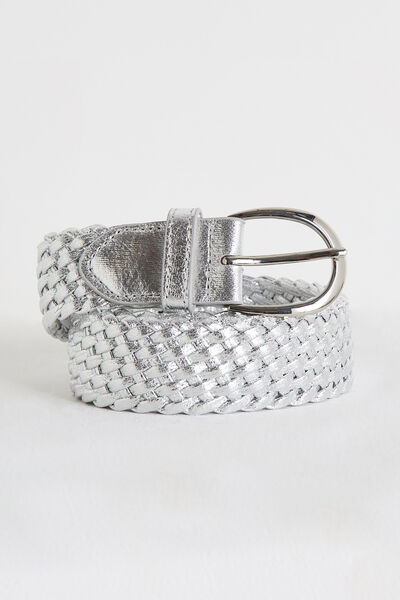 Ceinture brillante tressée femme