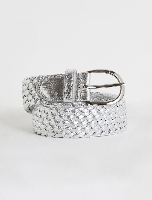 Ceinture brillante tressée femme