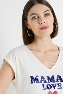 T-shirt col V femme
