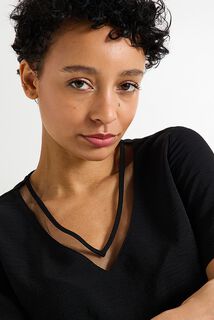 Blouse col V femme