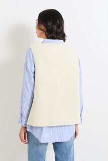Gilet moumoute sans manche femme