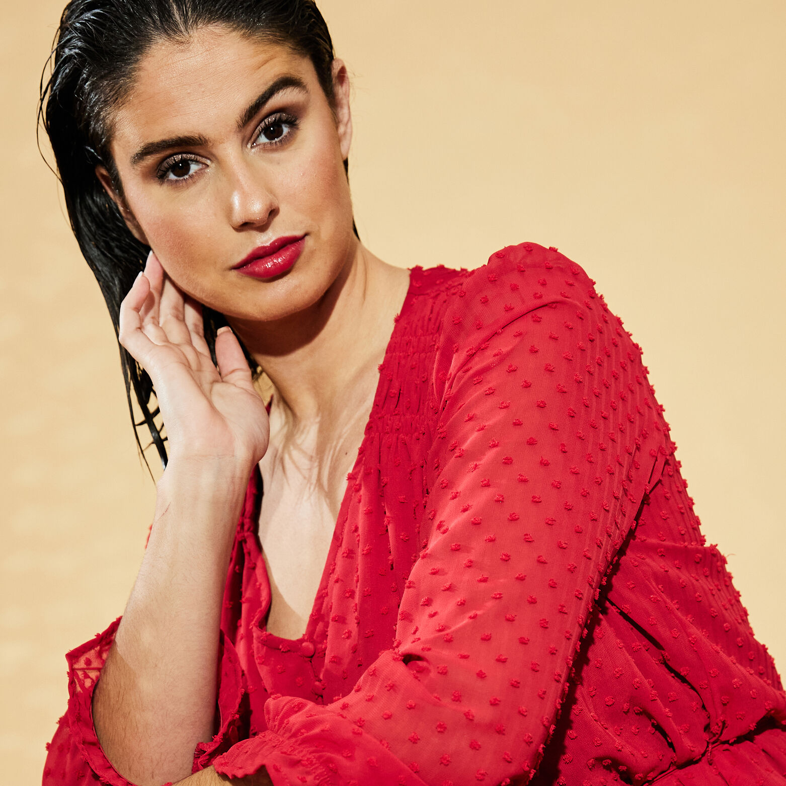 Robe plumetis femme