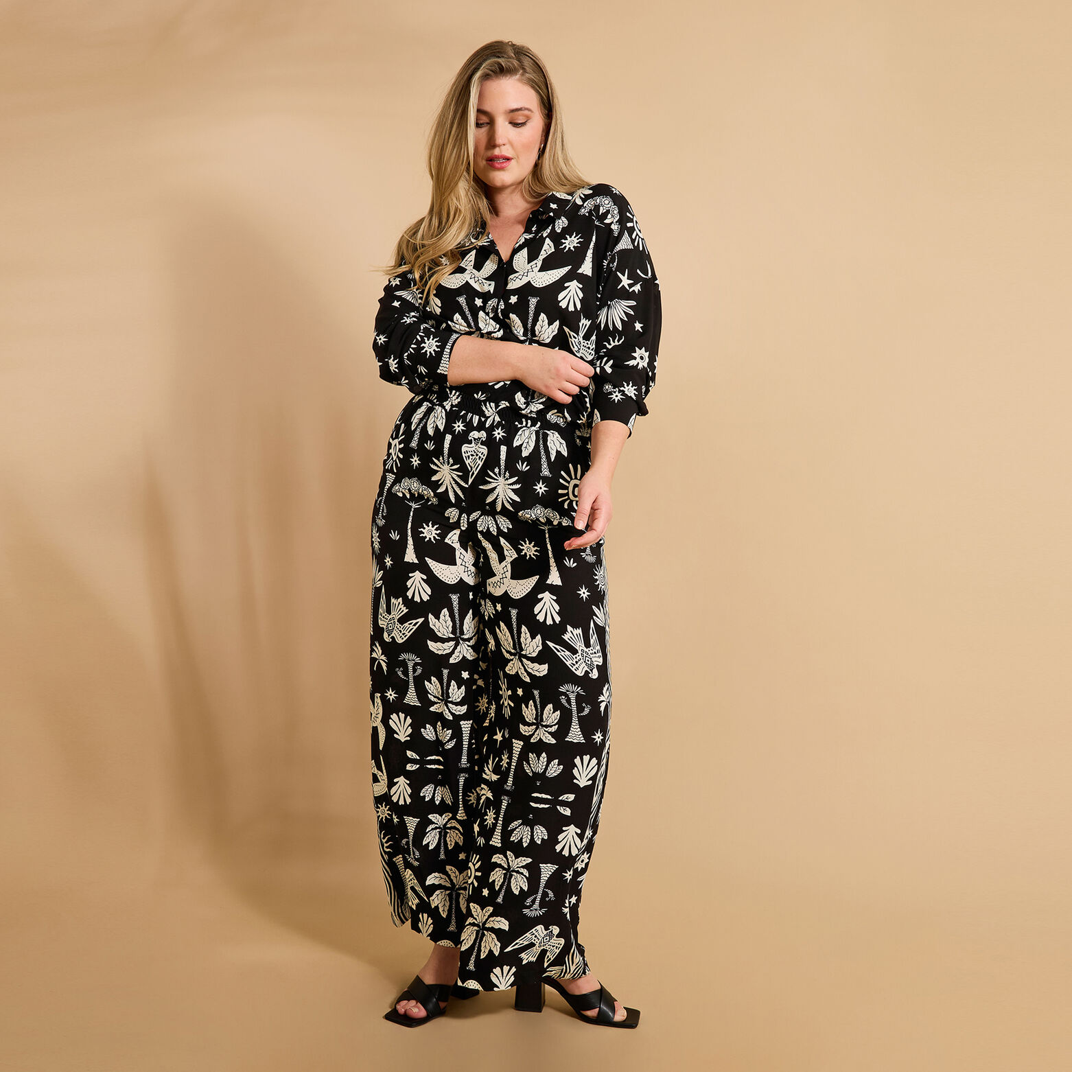 Chemise fluide imprimée femme