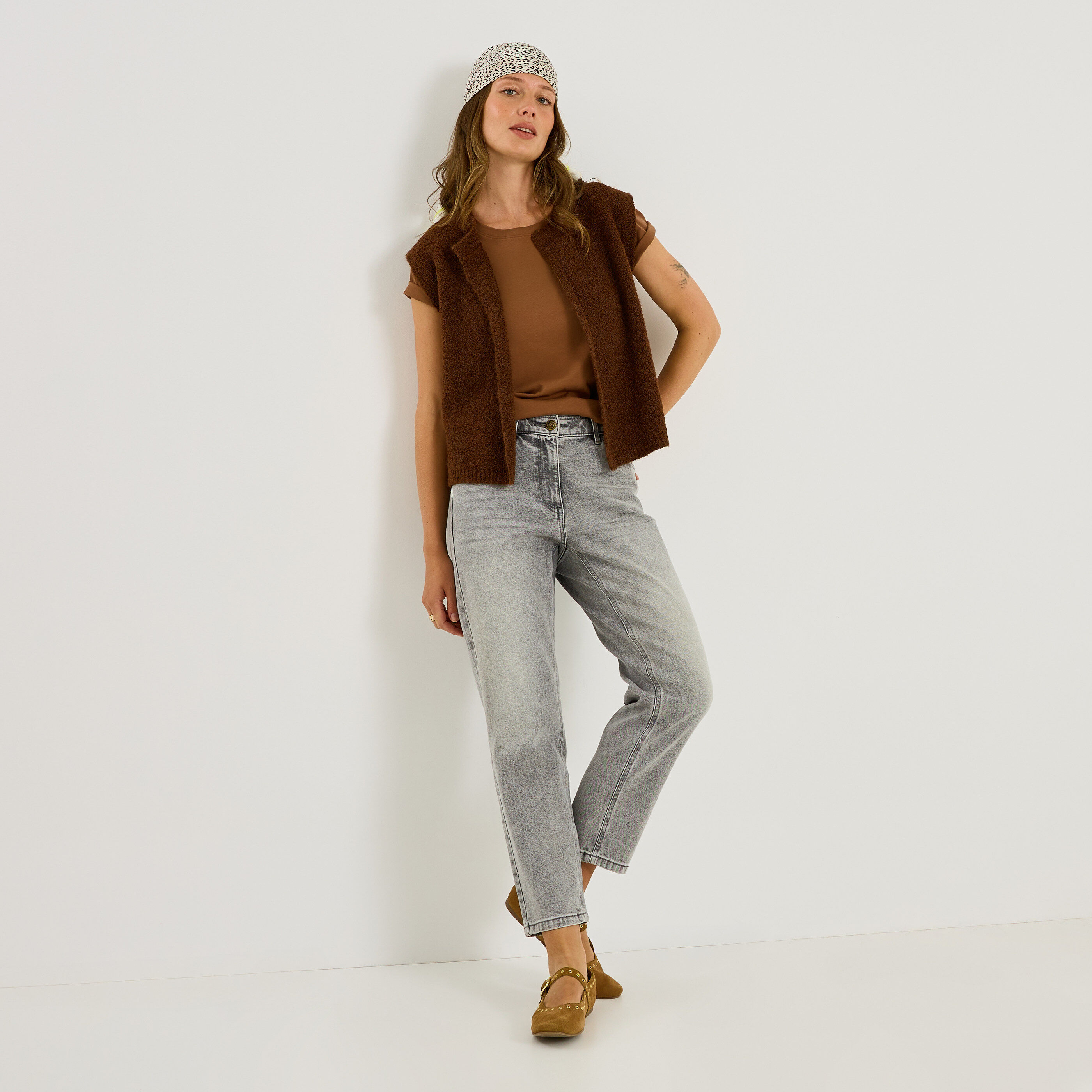 Gilet sans manches uni femme