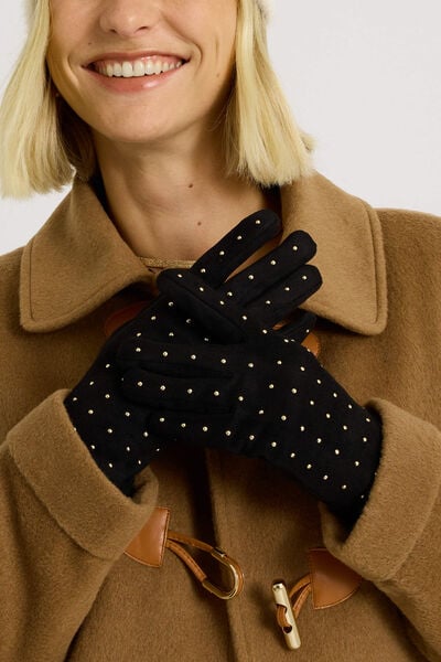 Gants maille petits clous femme