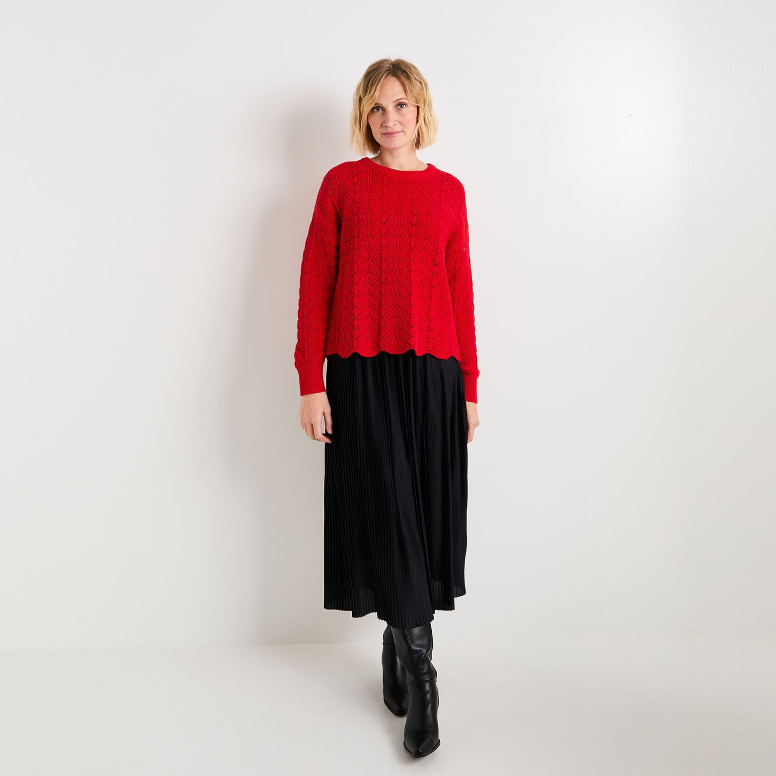 Pull col rond femme