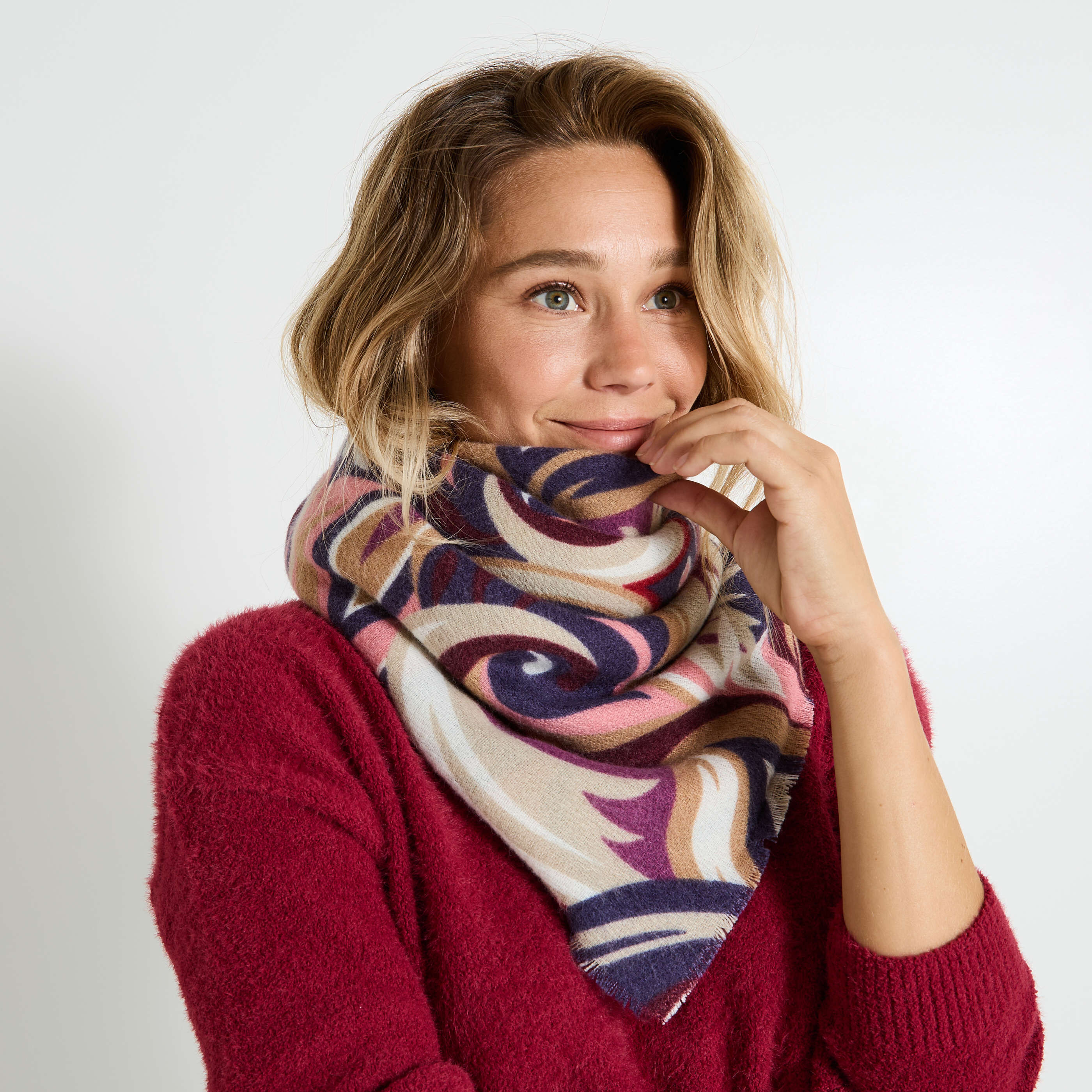 &Eacute;charpe imprim&eacute;e multicolore 