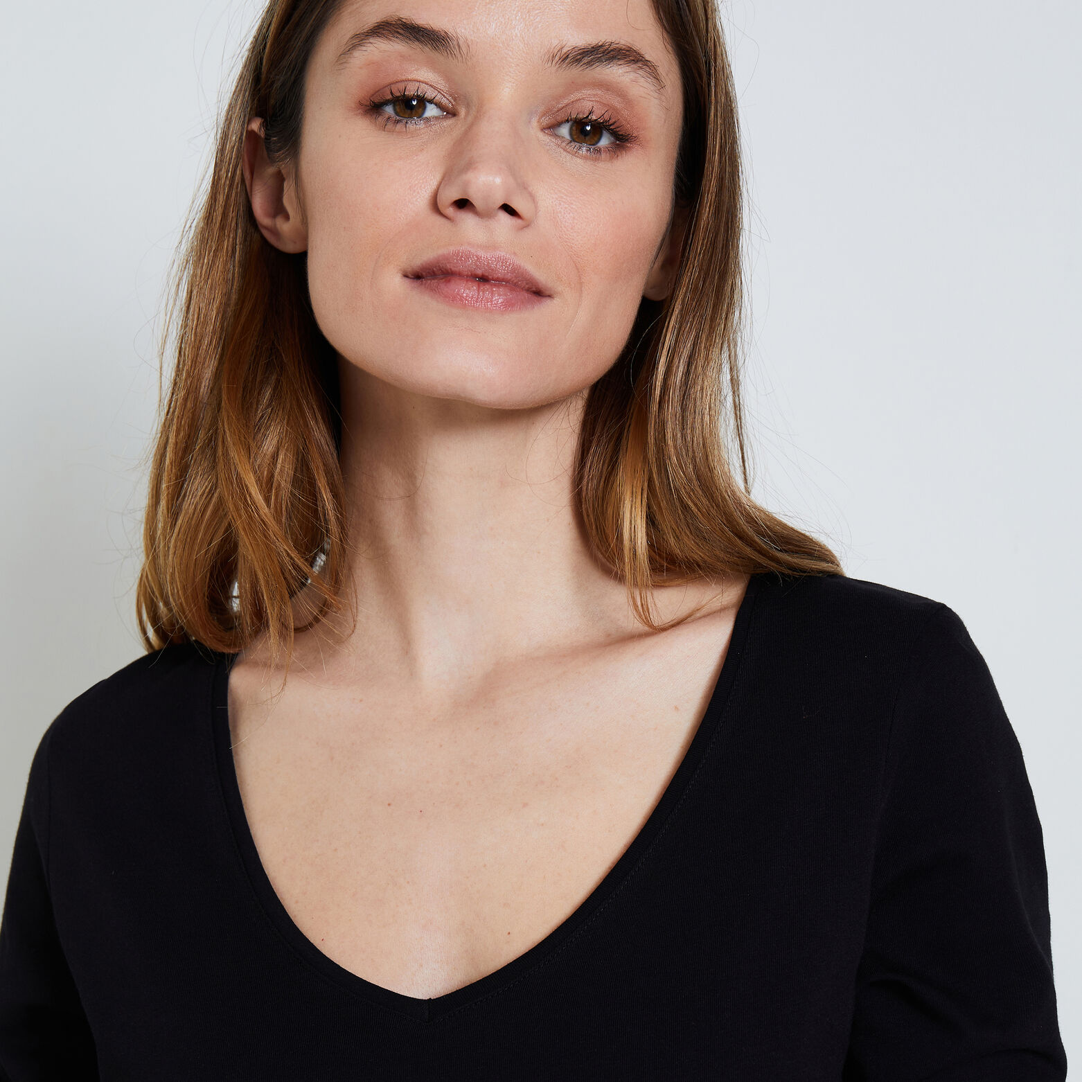 Tshirt col V femme