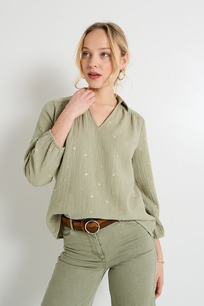 Blouse en gaze de coton femme