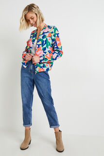 Veste bomber imprimée femme