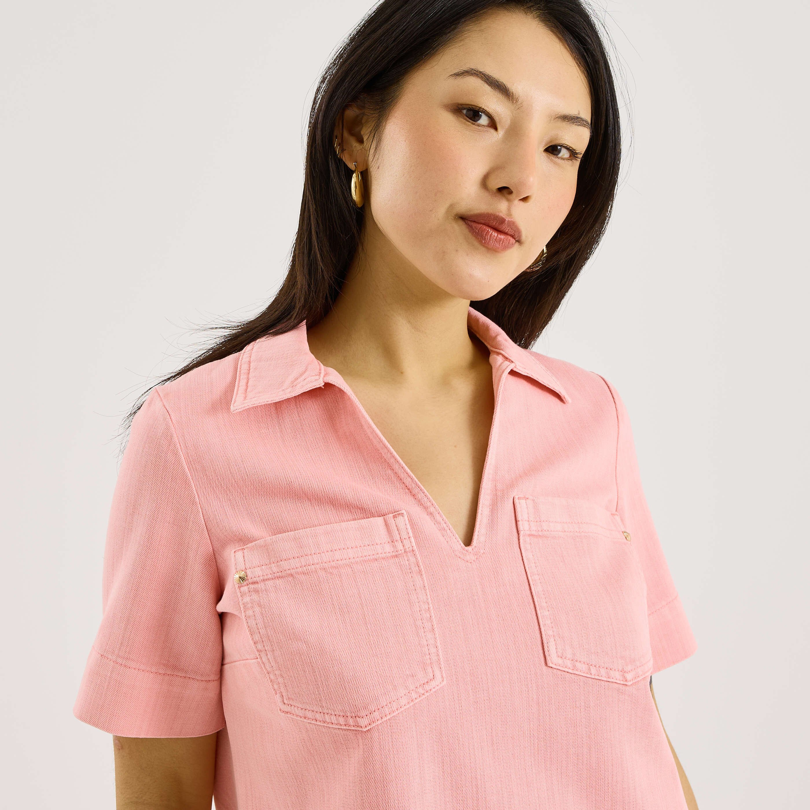 Robe courte en jean avec poches