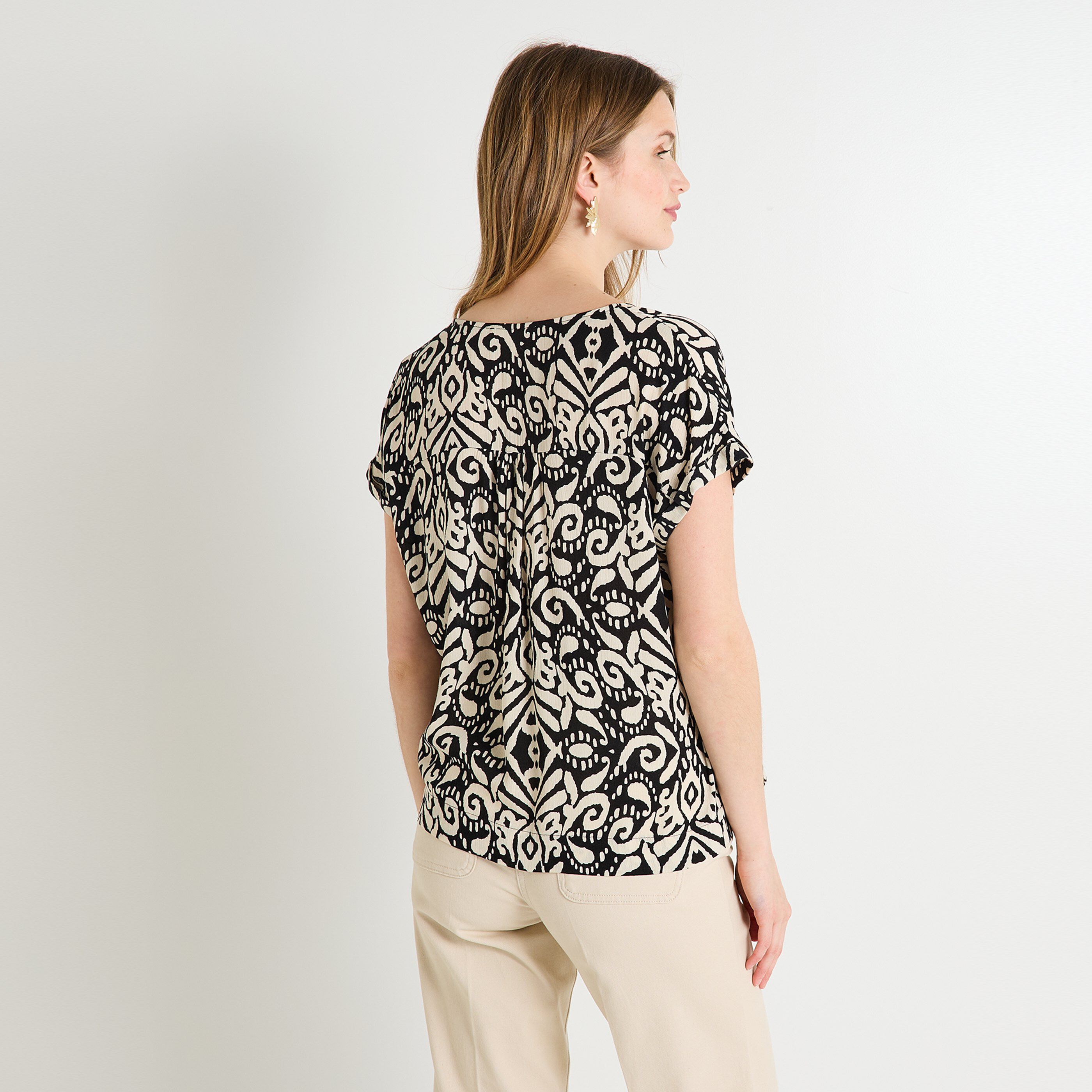 Blouse col V femme