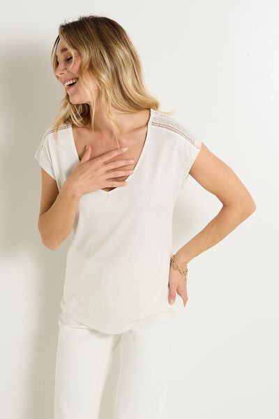 T-shirt col V femme