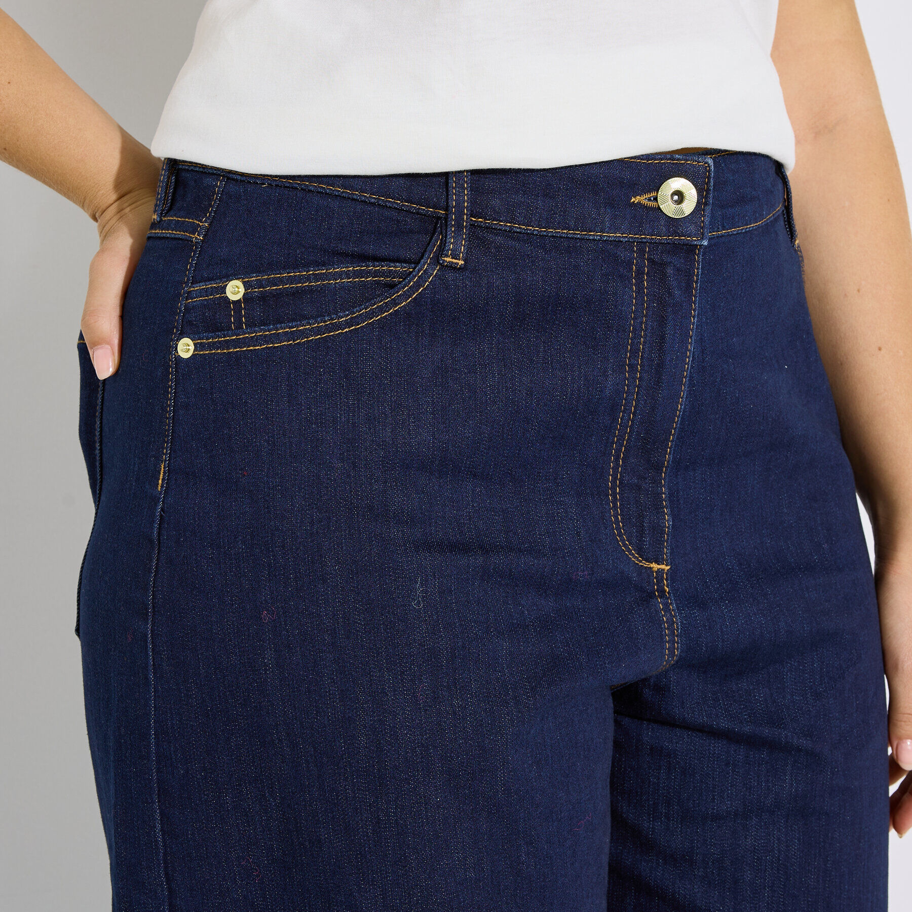 Jean barrel raccourci BERLIN BL02 femme