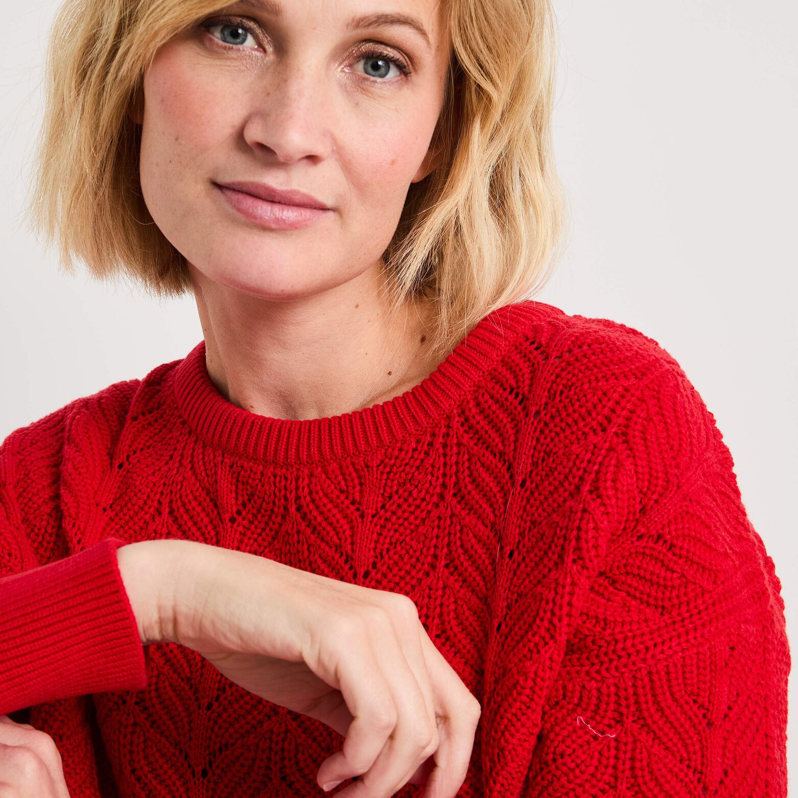 Pull col rond femme