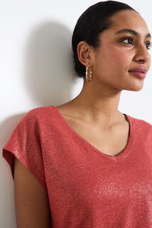 T-shirt en lin mélangé femme