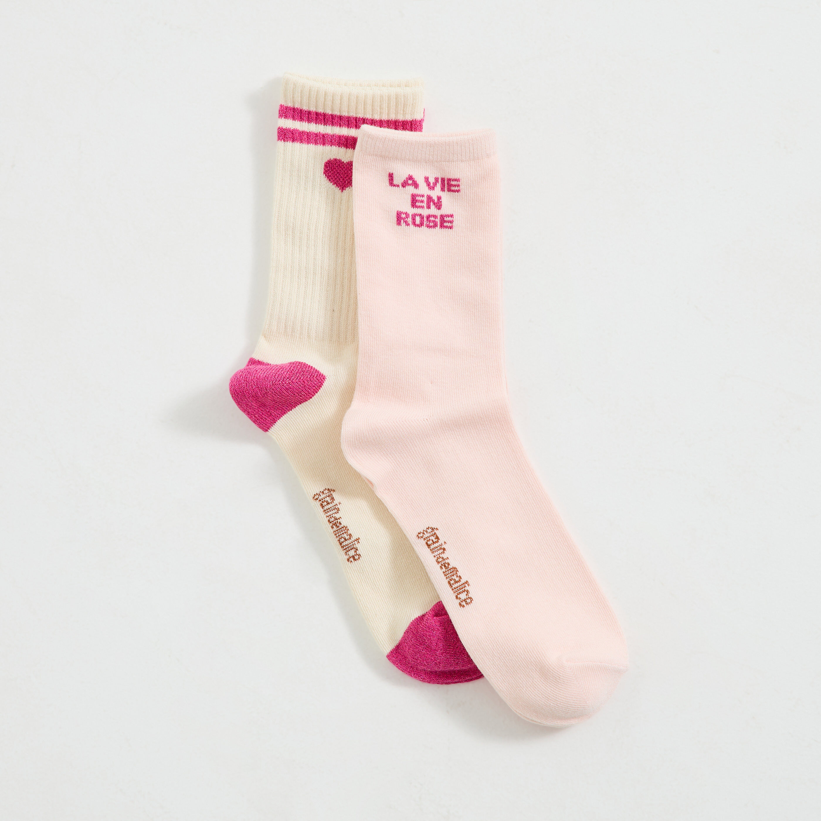 Lot de 2 paires de chaussettes femme