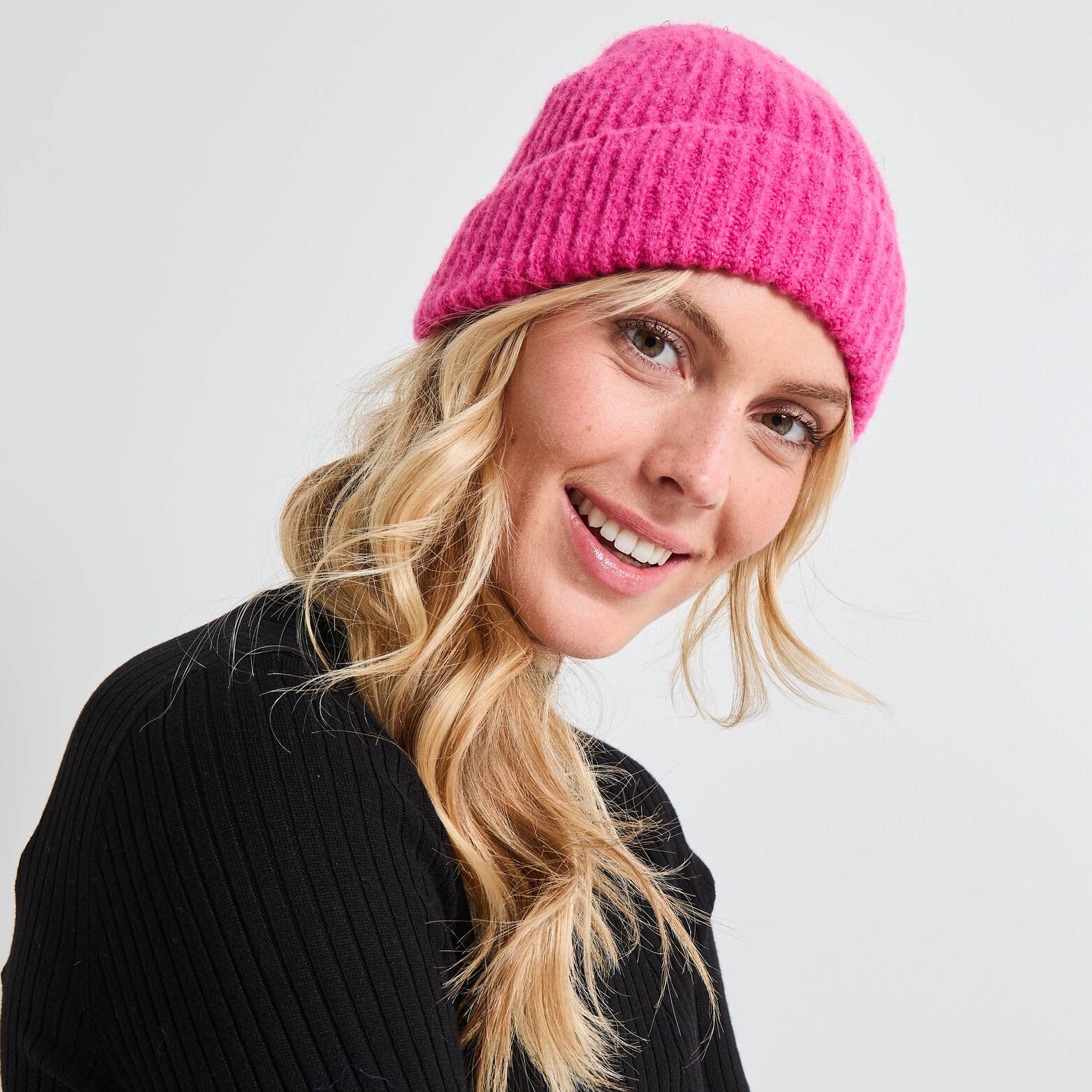 Bonnet côtelé femme