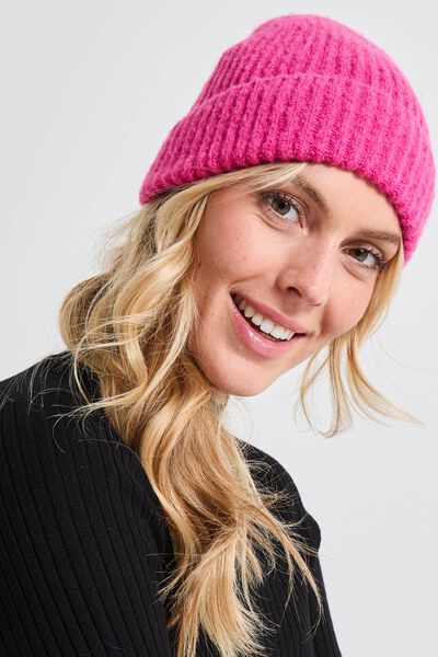 Bonnet côtelé femme