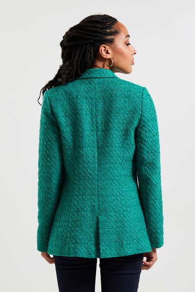 Veste blazer effet tweed femme