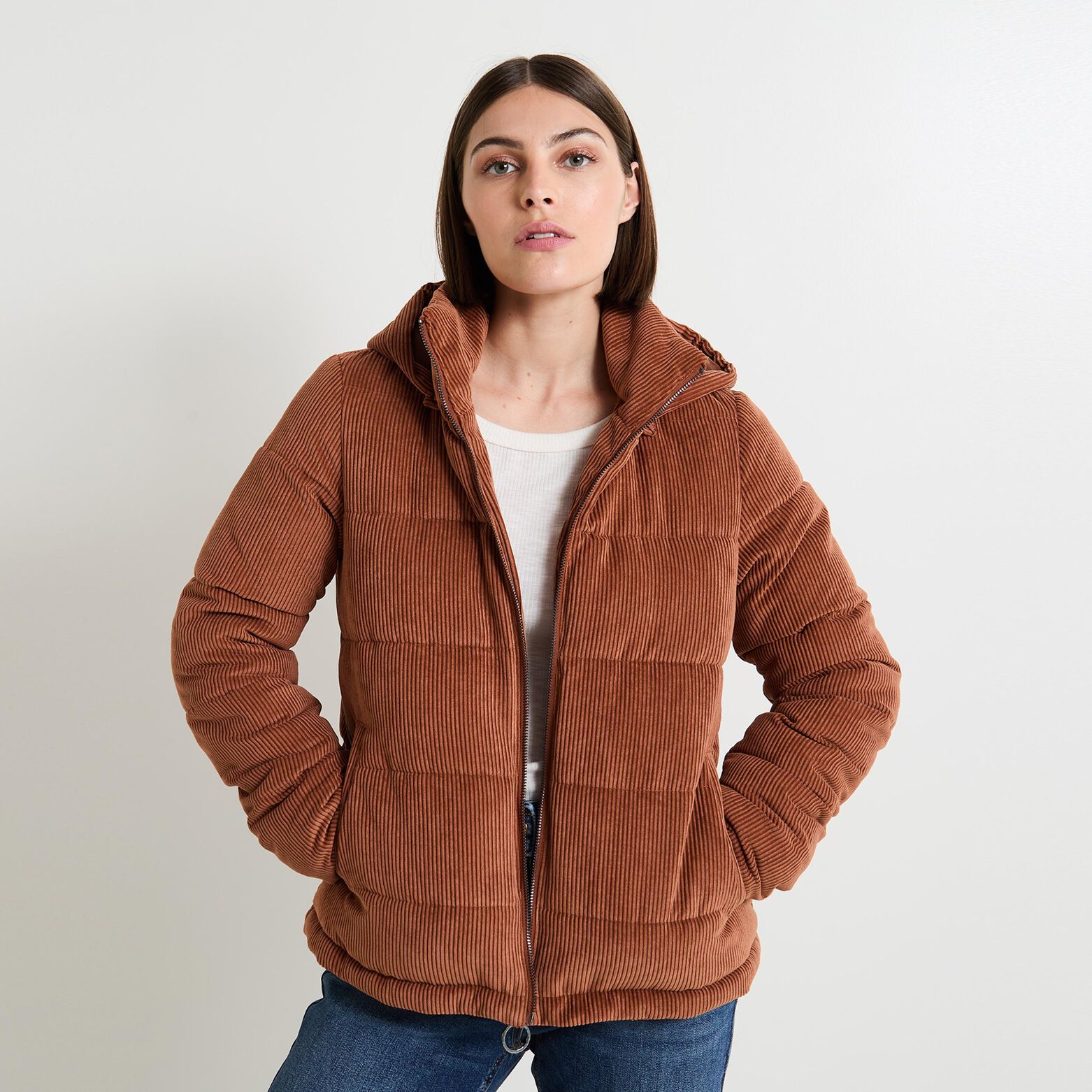 Manteau capuche femme