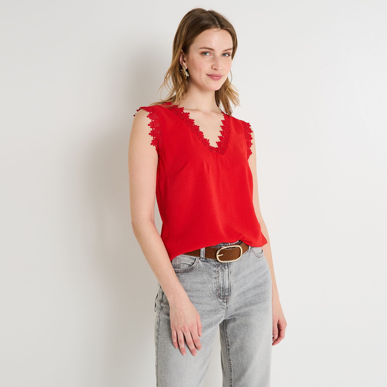 Blouse sans manches femme