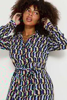 Robe chemise longue imprimée