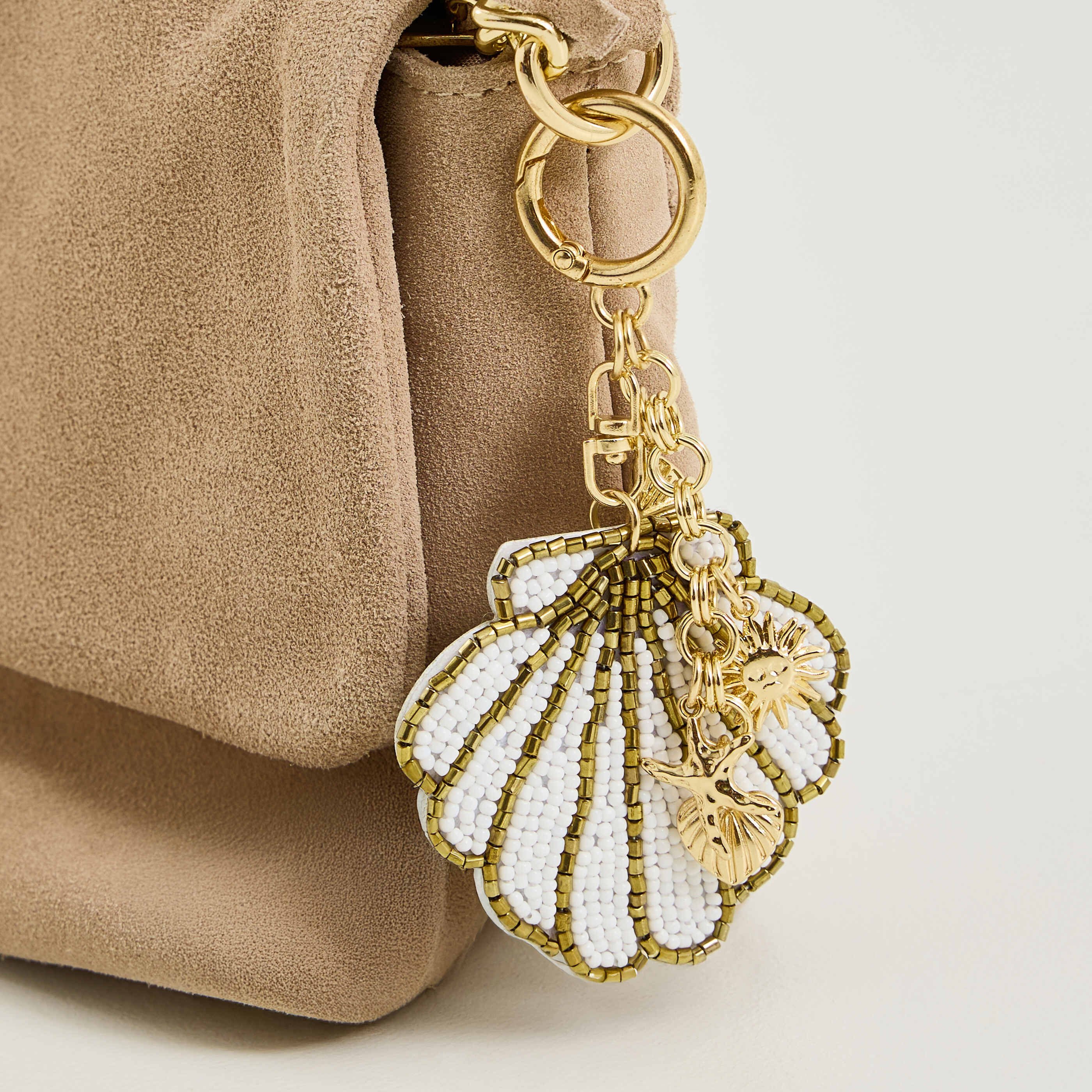 Porte-cl&eacute; fantaisie coquillage femme