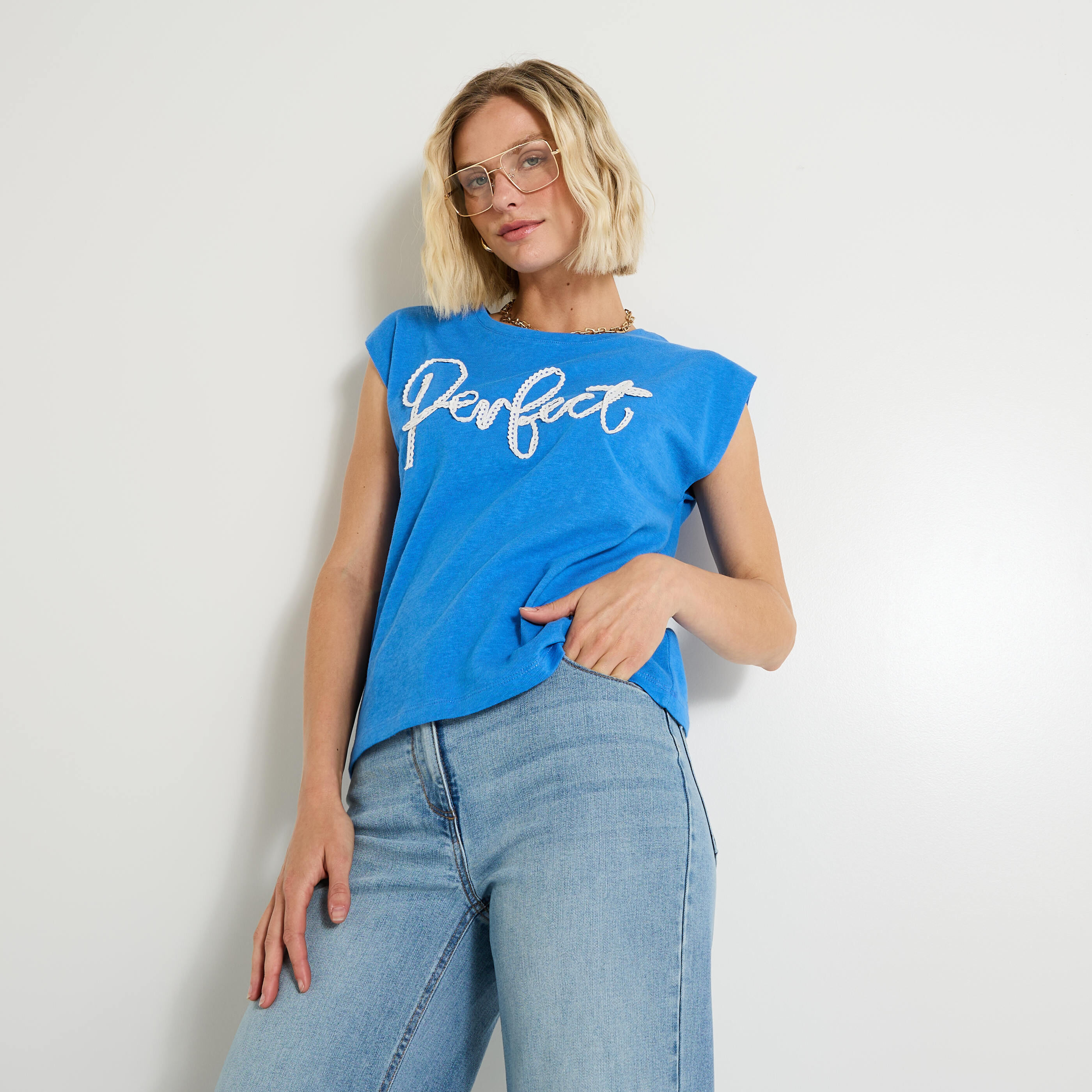 T-shirt col rond femme