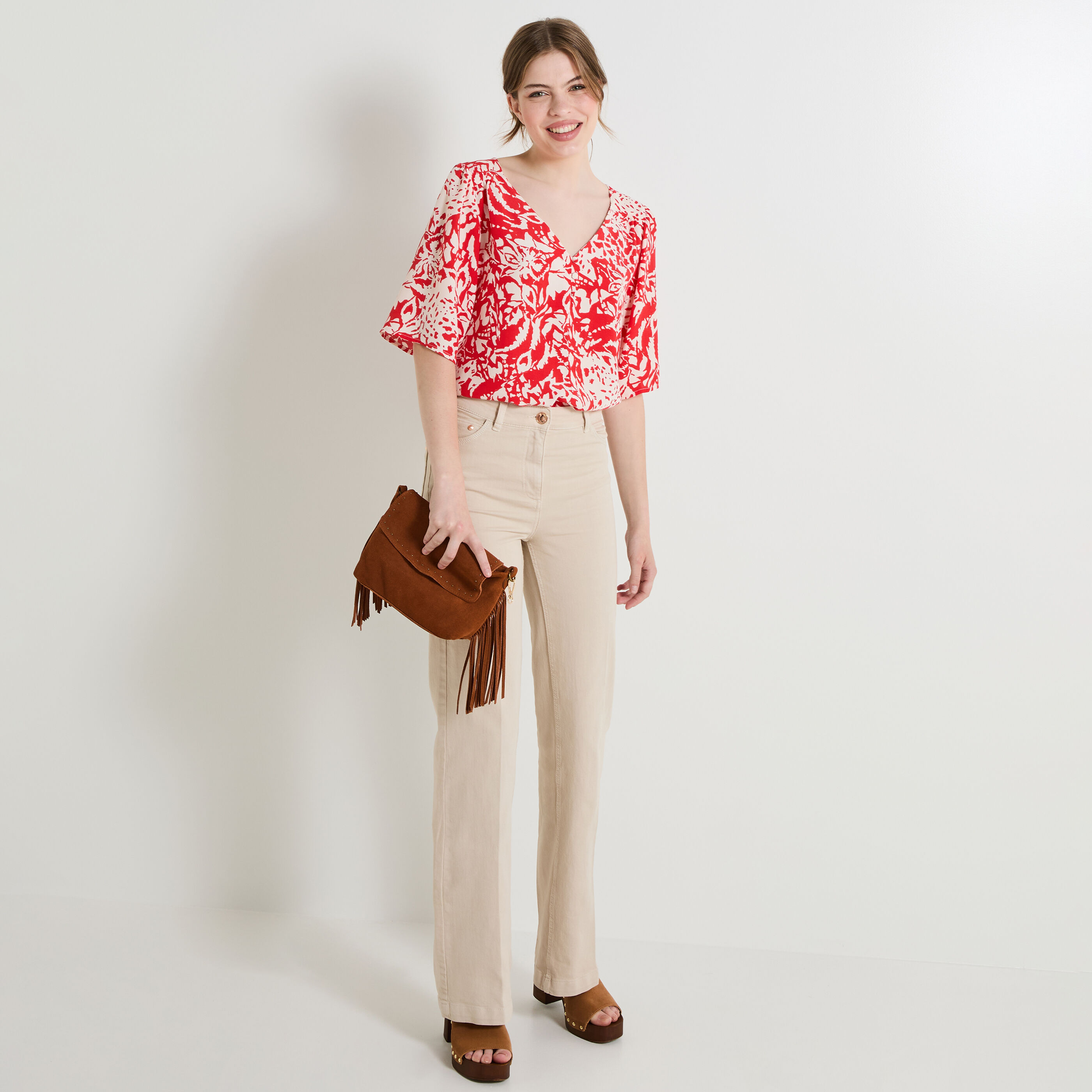 Blouse imprim&eacute;e femme