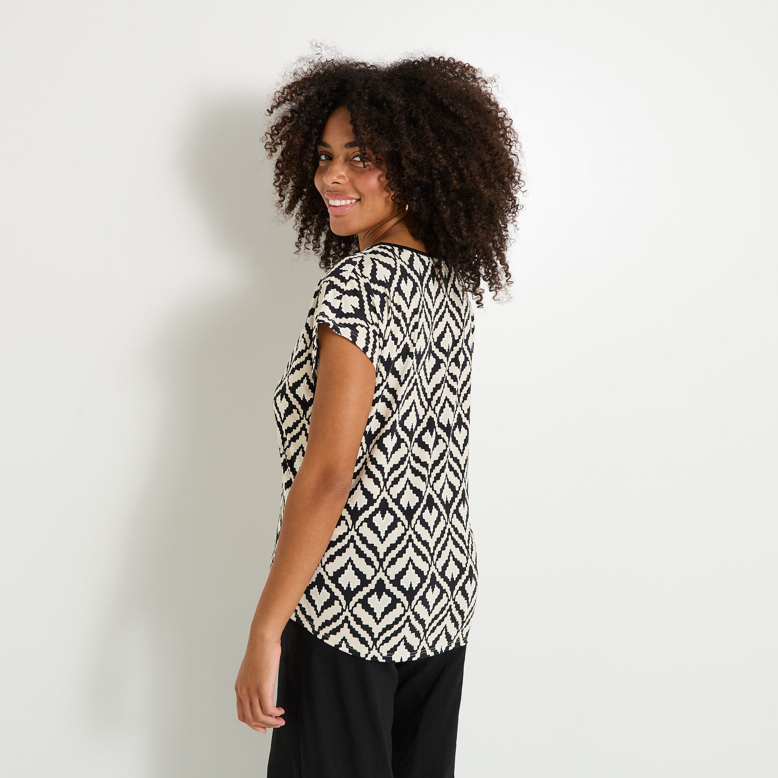 T-shirt col V femme