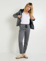Pantalon cigarette en maille femme