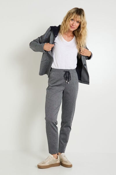 Pantalon cigarette en maille femme