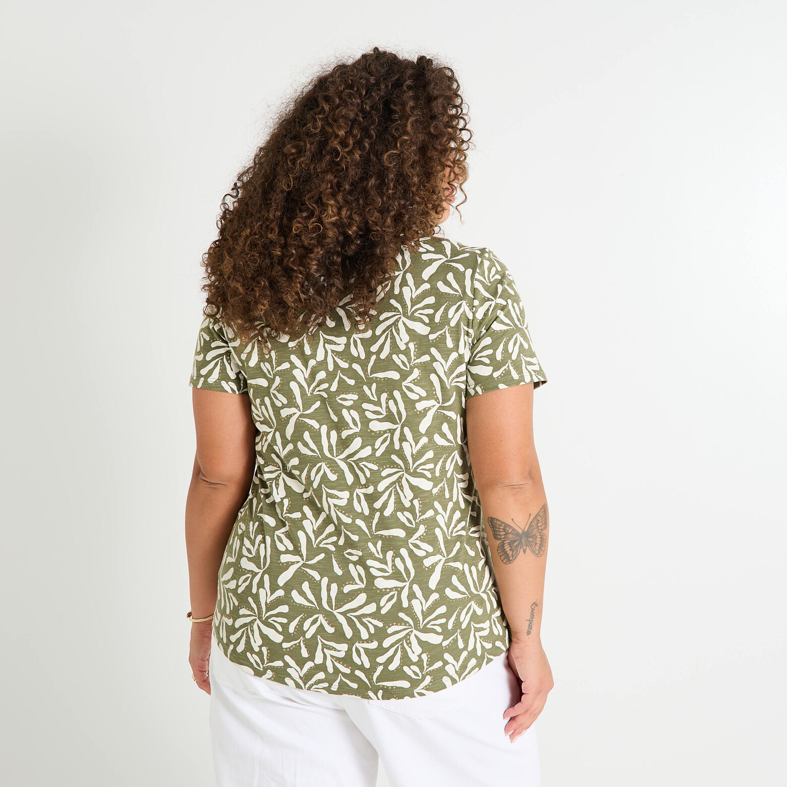 T-shirt col V femme