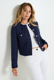 Veste courte en tweed femme