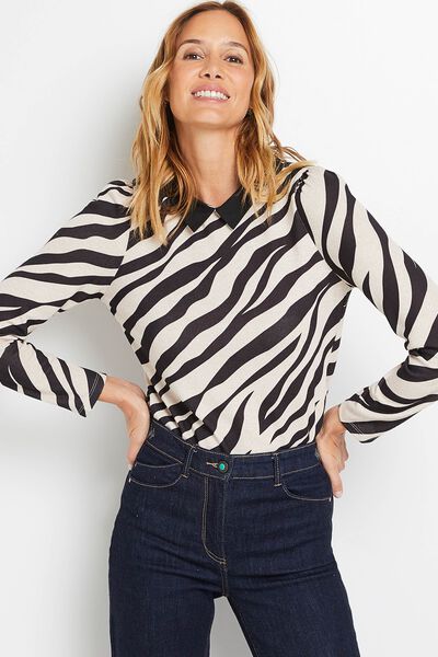 T-shirt zebré femme