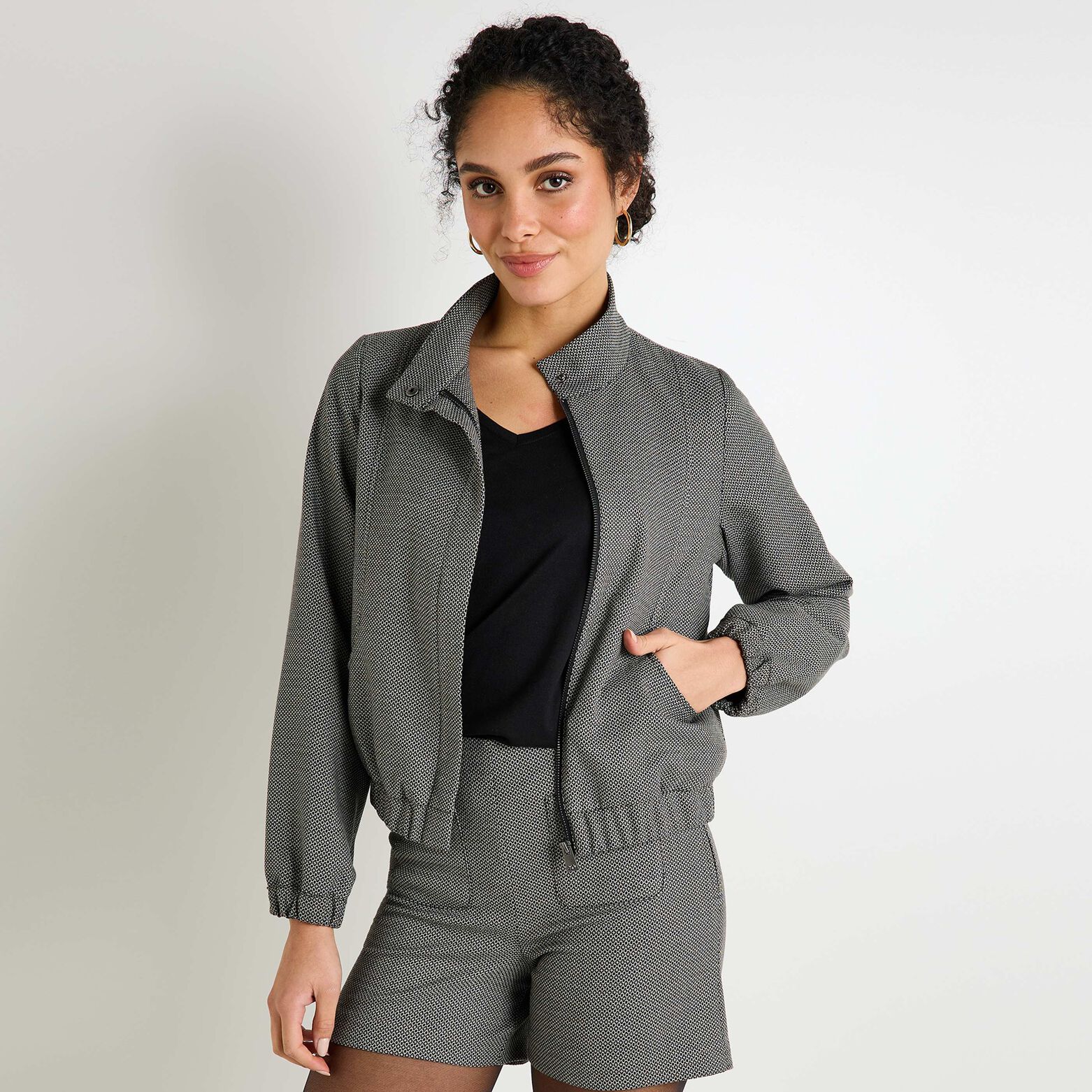 Blouson zippé femme
