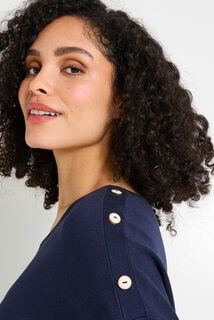 Pull uni col V femme