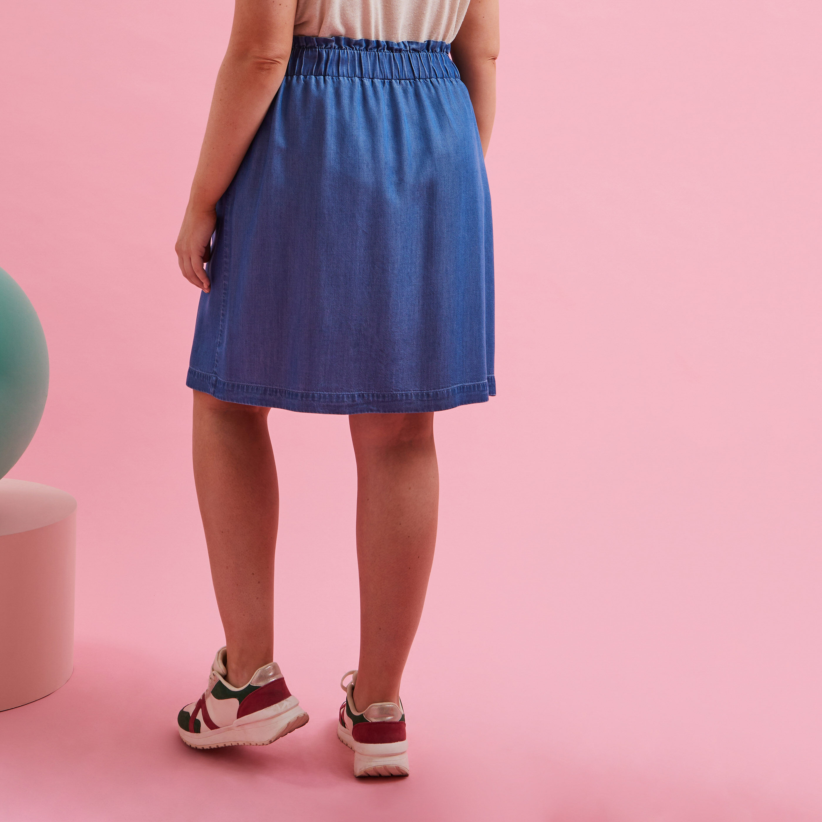 Jupe boutonn&eacute;e femme