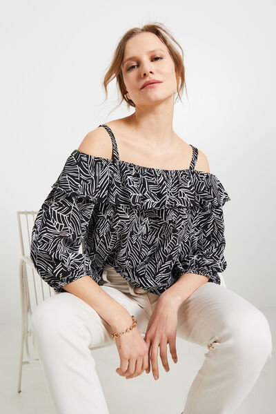 Blouse épaules dénudées femme