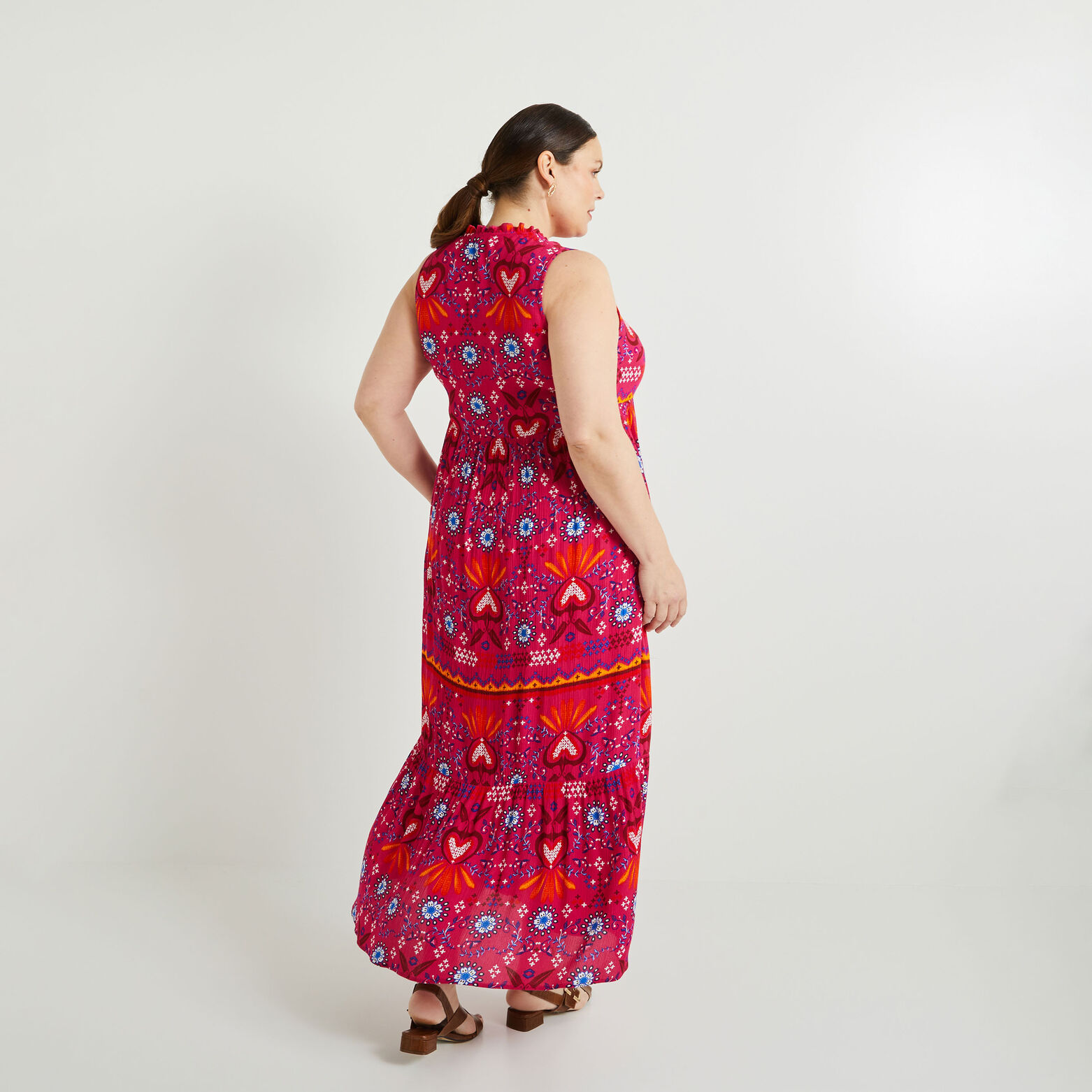 Robe longue imprimée