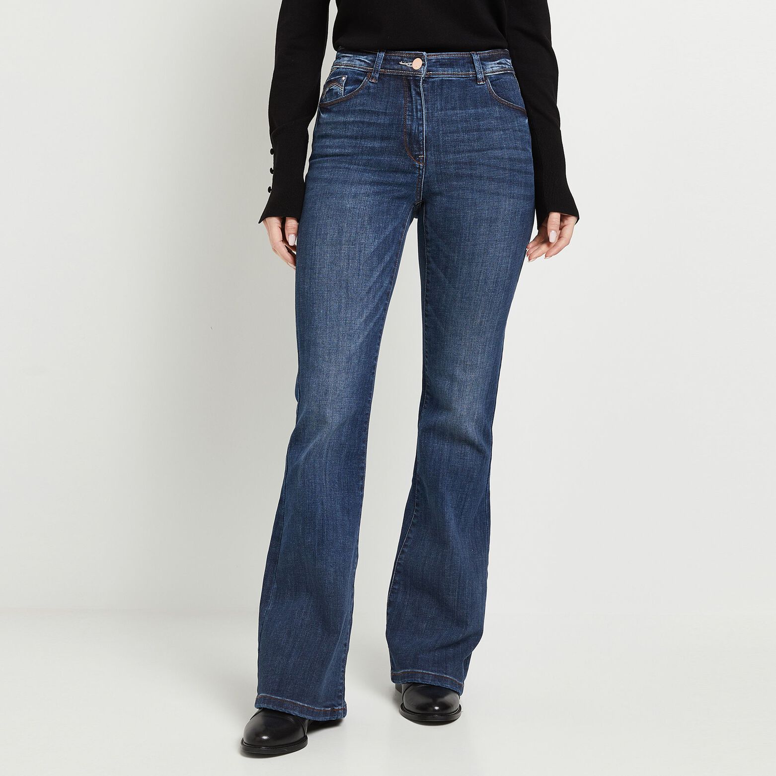 Jean bootcut long BLING femme