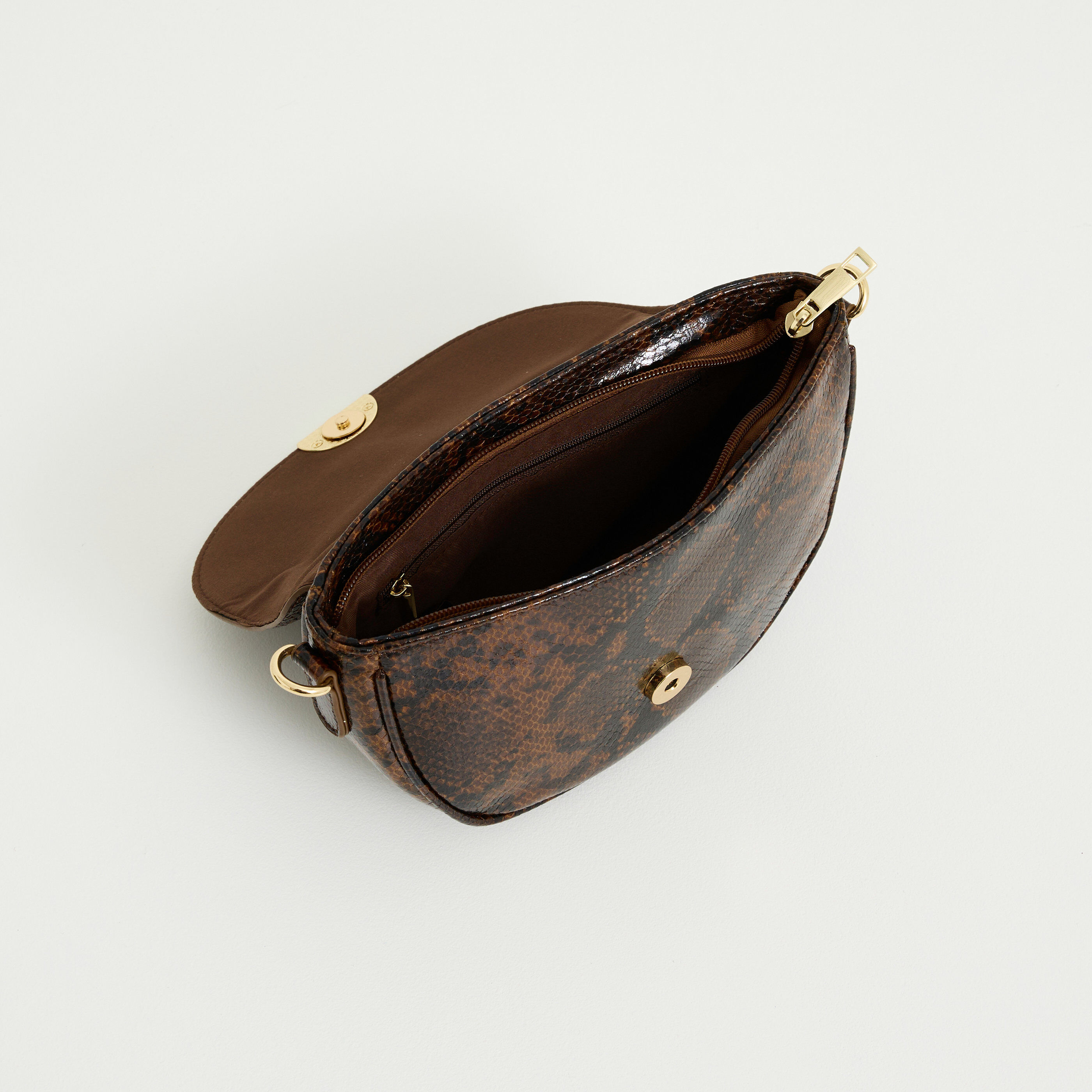 Sac &agrave; rabat motif serpent femme